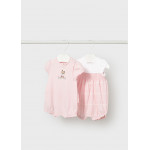 Mayoral Σετ 2 φορμακια κοντα ροζ μπεμπε 26-01705-093 1705