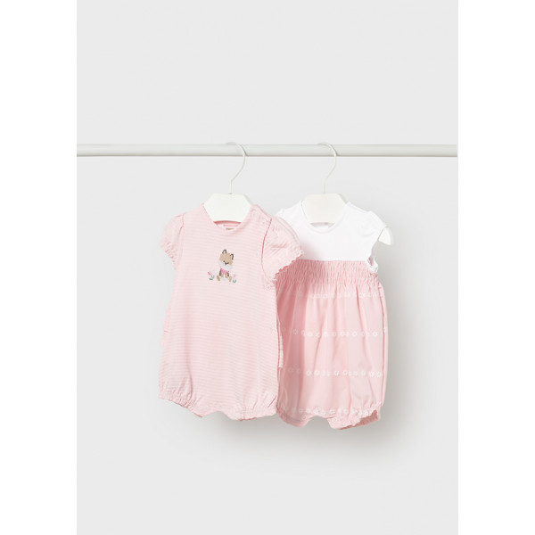 Mayoral Σετ 2 φορμακια κοντα ροζ μπεμπε 26-01705-093 1705