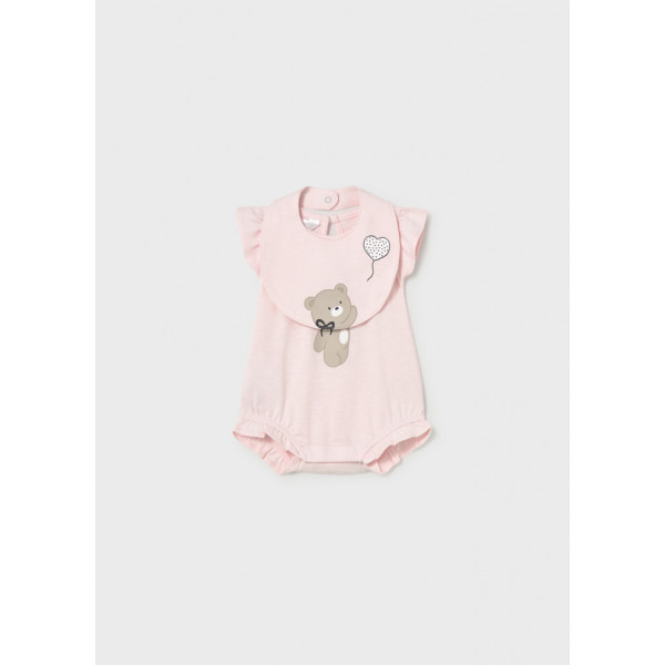 Mayoral Σετ φορμακι και σαλιαρα ροζ μπεμπε 26-01710-092 1710