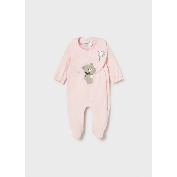 Mayoral Σετ φορμακι μακρυ και σαλιαρα ροζ μπεμπε 26-01711-092 1711