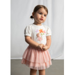 Mayoral Φουστα τουλι πλισε ροζ απαλο 26-01902-037 1902