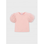 Mayoral Μπλουζα κοντομ τουλι φαντασια ροζ απαλο 26-03001-047 3001