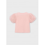 Mayoral Μπλουζα κοντομ τουλι φαντασια ροζ απαλο 26-03001-047 3001