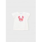 Mayoral Μπλουζα κοντομανικη εκρου ροζε 26-03007-082 3007