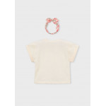 Mayoral Μπλουζα κοντομανικη λωριδες μπεζ ανοιχ 26-03010-093 3010