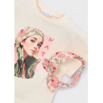 Mayoral Μπλουζα κοντομανικη λωριδες μπεζ ανοιχ 26-03010-093 3010