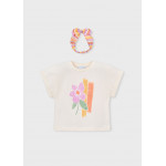 Mayoral Μπλουζα κοντομανικη λωριδες μπεζ 26-03010-094 3010