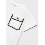 Mayoral Μπλουζα κοντομανικη απλικε εκρου 26-03013-011 3013