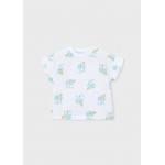 Mayoral Μπλουζα κοντομανικη σταμπωτη εκρου πρασ 26-03018-030 3018