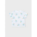 Mayoral Μπλουζα κοντομανικη σταμπωτη εκρου πρασ 26-03018-030 3018