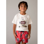 Mayoral Μπλουζα κοντομανικη φωτογραφι κρεμ 26-03065-039 3065