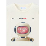 Mayoral Μπλουζα κοντομανικη φωτογραφι κρεμ 26-03065-039 3065