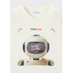 Mayoral Μπλουζα κοντομανικη φωτογραφι κρεμ 26-03065-039 3065