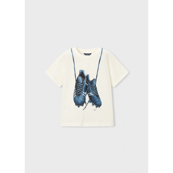 Mayoral Μπλουζα κοντομανικη παπουτσια κρεμ 26-03075-074 3075