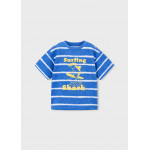 Mayoral Μπλουζα κοντομανικη ριγε σταμ μπλε 26-03082-076 3082