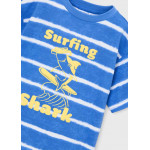 Mayoral Μπλουζα κοντομανικη ριγε σταμ μπλε 26-03082-076 3082