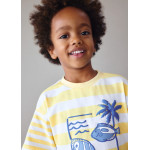 Mayoral Μπλουζα κοντομανικη ριγε σταμ κιτρινο 26-03082-077 3082
