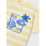 Mayoral Μπλουζα κοντομανικη ριγε σταμ κιτρινο 26-03082-077 3082