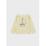 Mayoral Μπλουζα μακρυμανικη ριγε λαδι 26-03083-015 3083