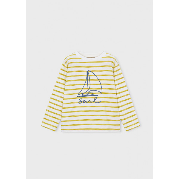 Mayoral Μπλουζα μακρυμανικη ριγε λαδι 26-03083-015 3083