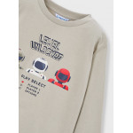 Mayoral Μπλουζα μακρυμανικη ρομποτ μπεζ 26-03084-019 3084