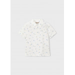 Mayoral Πολο κοντομανικο σταμπωτο λευκο λαδι 26-03101-023 3101