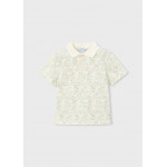 Mayoral Πολο κοντομανικο σταμπωτο κρεμ-πρασι 26-03104-085 3104