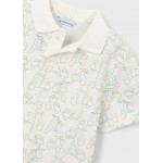 Mayoral Πολο κοντομανικο σταμπωτο κρεμ-πρασι 26-03104-085 3104