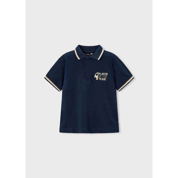 Mayoral Πολο κοντ/κο σταμπα πλατη ναυτ.μπλε 26-03108-061 3108