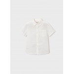 Mayoral Πουκαμισο κοντομανικο λινο λευκο 26-03112-010 3112