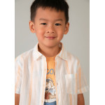 Mayoral Πουκαμισο κοντομανικο λινο ροδακινι 26-03112-011 3112