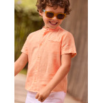 Mayoral Πουκαμισο κοντ/κο μαο λινο ροδακινι 26-03113-016 3113