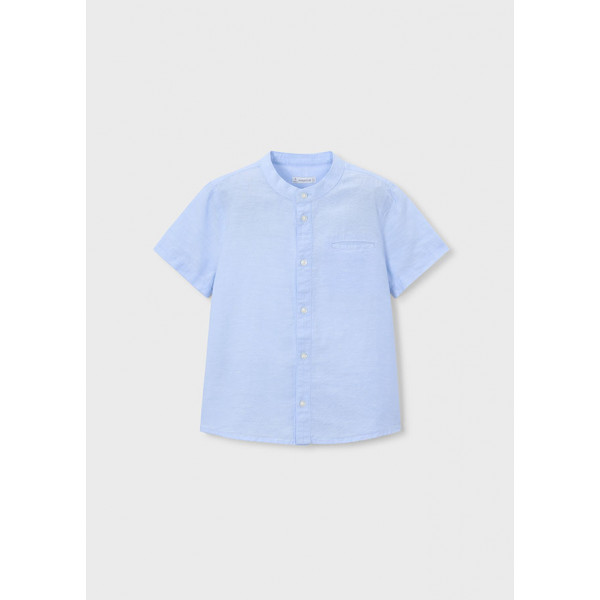 Mayoral Πουκαμισο κοντ/κο μαο λινο γαλαζιο 26-03113-018 3113