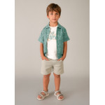 Mayoral Πουκαμισο κοντομαν σταμπωτο πρασιν φυκ 26-03115-026 3115