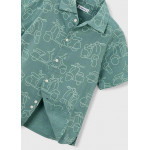 Mayoral Πουκαμισο κοντομαν σταμπωτο πρασιν φυκ 26-03115-026 3115