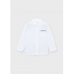 Mayoral Πουκαμισο μακρυμ λινο αμπιγιε λευκο 26-03117-076 3117