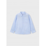 Mayoral Πουκαμισο μακρ/κο λινο γιακας γαλαζιο 26-03119-039 3119