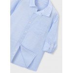 Mayoral Πουκαμισο μακρ/κο λινο γιακας γαλαζιο 26-03119-039 3119