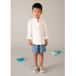 Mayoral Πουκαμισο μακρυμανικο γκοφρε κρεμ 26-03120-033 3120