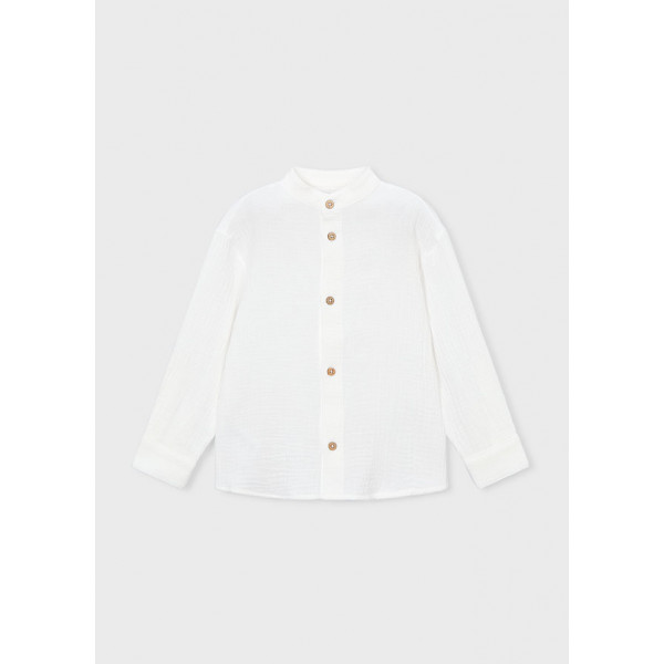 Mayoral Πουκαμισο μακρυμανικο γκοφρε κρεμ 26-03120-033 3120