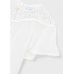 Mayoral Πουκαμισα συνδυασμενη γκιπουρ κρεμ 26-03197-034 3197