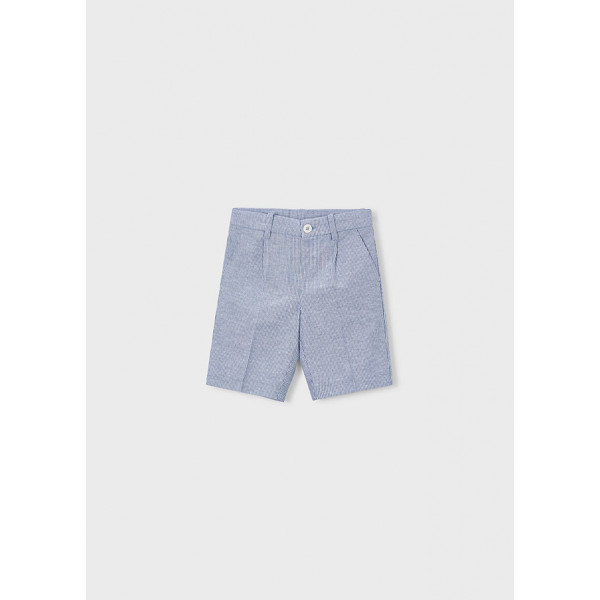 Mayoral Βερμουδα λινη suiting μπλε ριγε 26-03201-049 3201