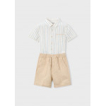 Mayoral Σετ βερμουδα λινη suiting μοκα 26-03217-016 3217