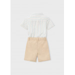Mayoral Σετ βερμουδα λινη suiting μοκα 26-03217-016 3217