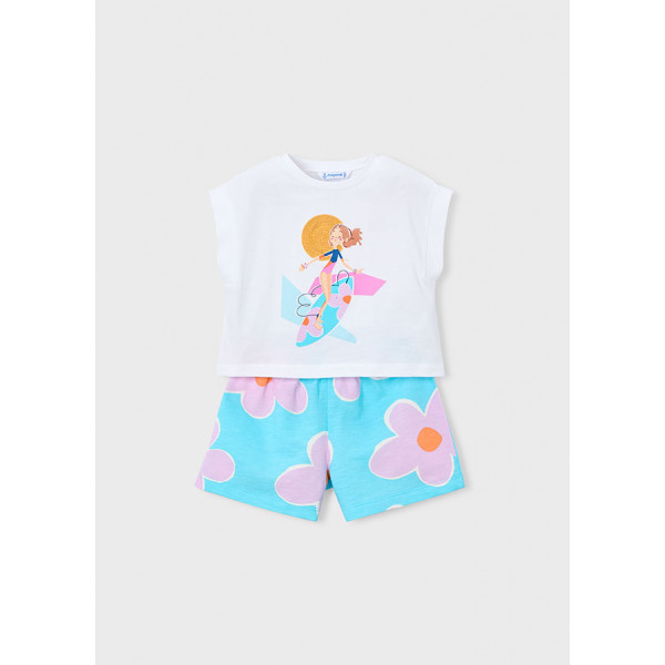 Mayoral Σετ σορτς φουτερ λιλα 26-03234-081 3234