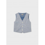 Mayoral Γιλεκο λινο suiting μπλε ριγε 26-03379-025 3379