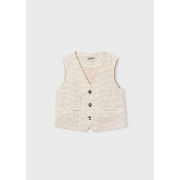 Mayoral Γιλεκο λινο suiting μπεζ μιξη 26-03379-026 3379