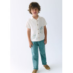 Mayoral Παντελονι jogger λινο πρασιν φυκ 26-03575-084 3575