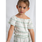 Mayoral Σετ παντελονι μακρυ ριγες εκρου μεντ 26-03593-058 3593