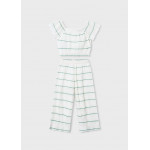 Mayoral Σετ παντελονι μακρυ ριγες εκρου μεντ 26-03593-058 3593